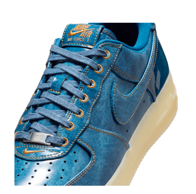 Nike Air Force 1 Low – Industrial Blue / Metallic Gold / Cream Ice