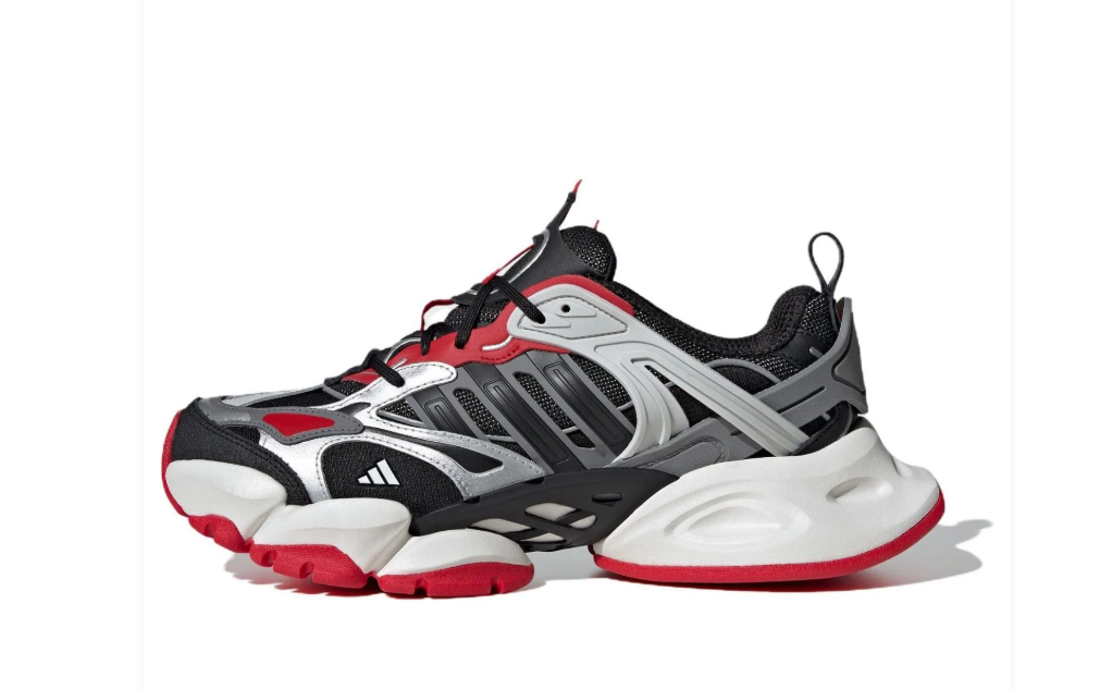 Adidas XLG Runner – Core Black / Silver Metallic / Vivid Red