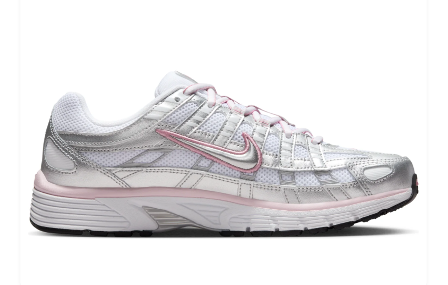Nike P-6000 – White / Metallic Silver / Pink Foam