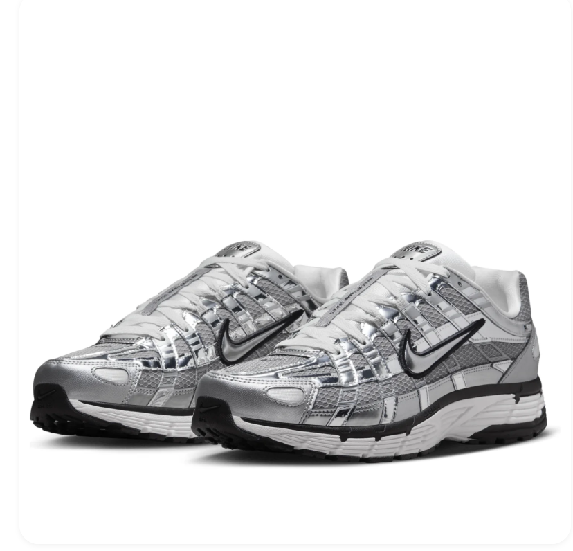 Nike P-6000 Metallic Silver Sneakers