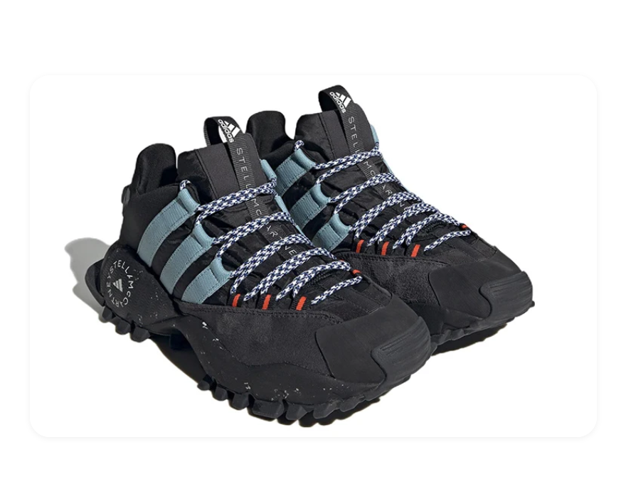 adidas by Stella McCartney Hika Mid – Core Black / Ash Grey / Vivid Red
