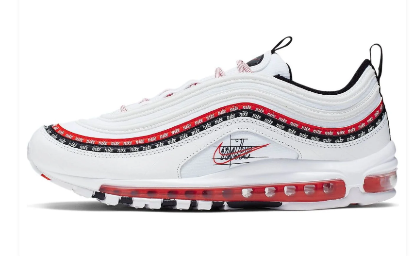 Nike Air Max 97 – White / University Red / Black “Tape Pack”