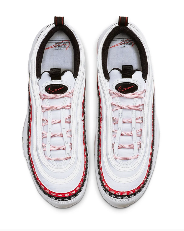 Nike Air Max 97 – White / University Red / Black “Tape Pack”