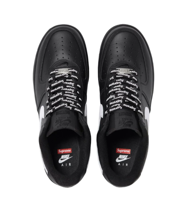 Nike Air Force 1 Low x Supreme – Black / White Swoosh