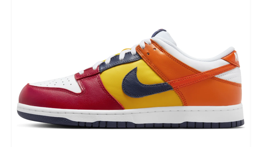 Nike Dunk Low – “What The” Multi-Color / White / Orange / Yellow / Red / Navy