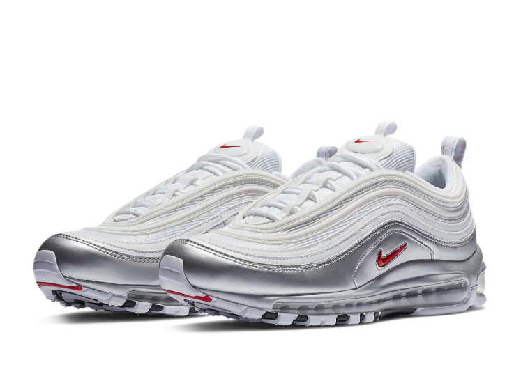 Nike Air Max 97 OG – White / Metallic Silver / University Red “Silver Bullet”