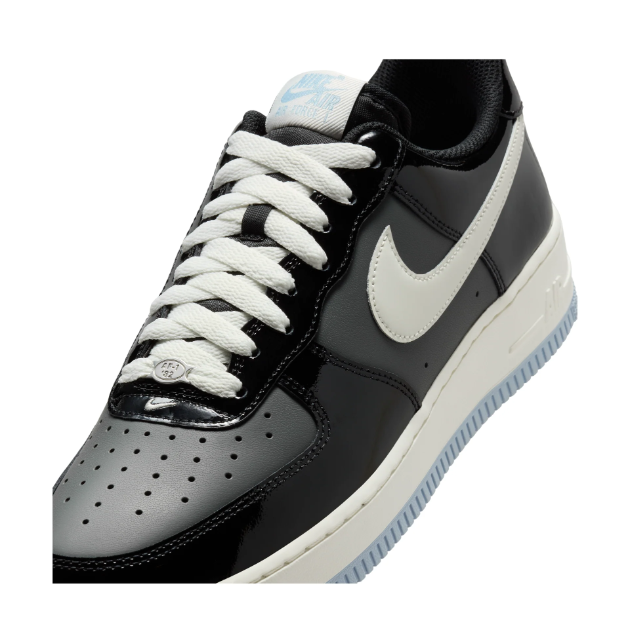 Nike Air Force 1 Low – Patent Black / Summit White / Ice Blue