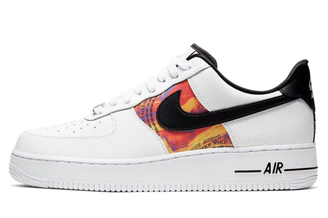 Nike Air Force 1 Low – Misplaced Checks / White / Black / Lava