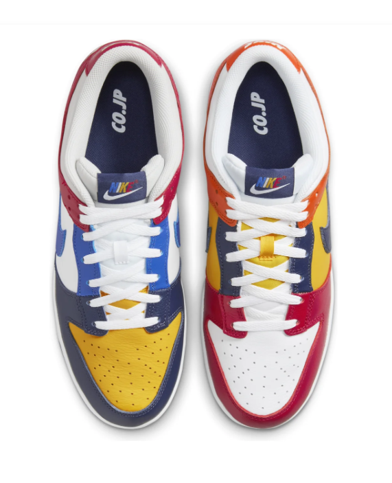 Nike Dunk Low – “What The” Multi-Color / White / Orange / Yellow / Red / Navy