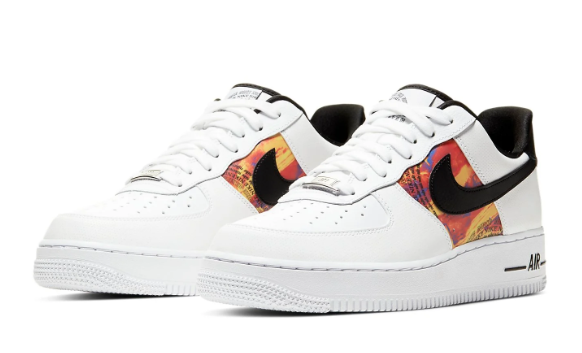Nike Air Force 1 Low – Misplaced Checks / White / Black / Lava