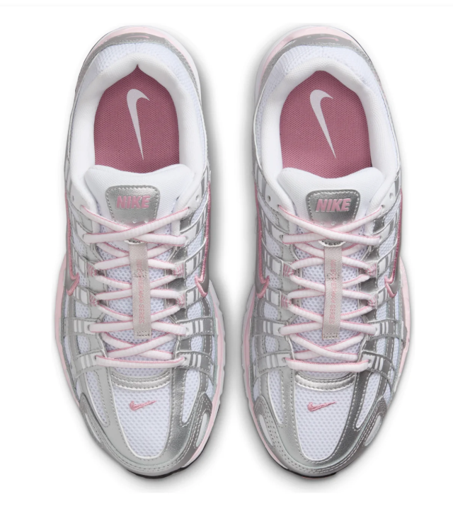 Nike P-6000 – White / Metallic Silver / Pink Foam