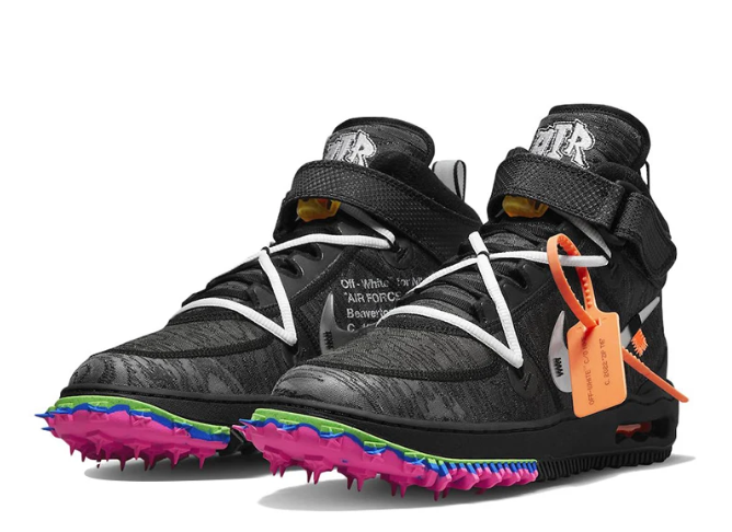 Nike Air Force 1 Mid x Off-White™ – Black / Multi-Color Spikes