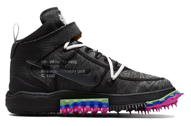 Nike Air Force 1 Mid x Off-White™ – Black / Multi-Color Spikes