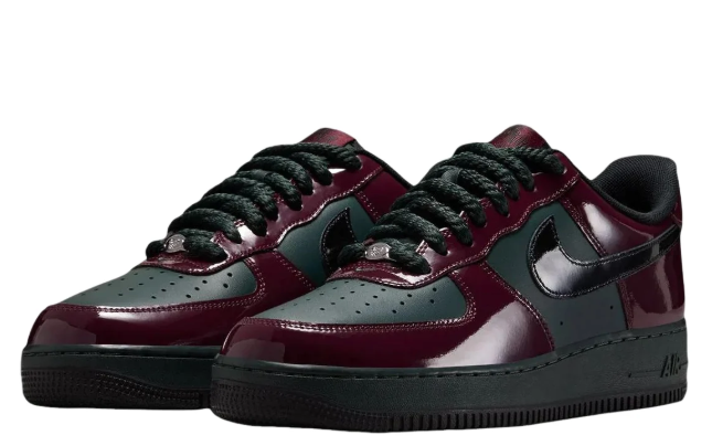 Nike Air Force 1 Low – Patent Dark Beetroot / Black