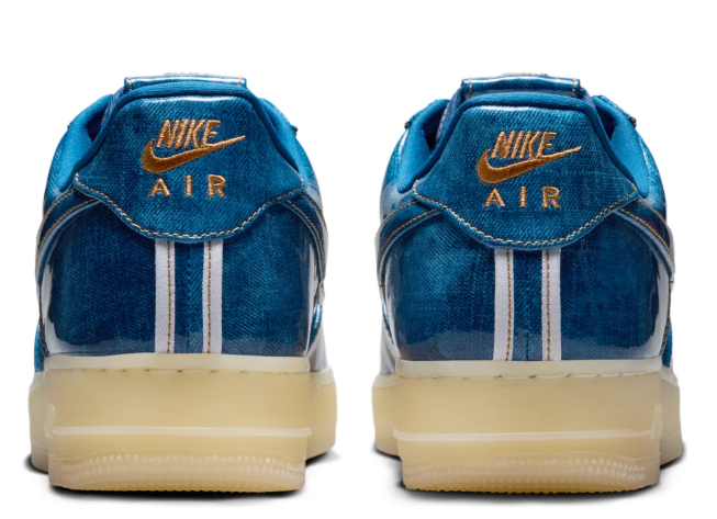 Nike Air Force 1 Low – Industrial Blue / Metallic Gold / Cream Ice
