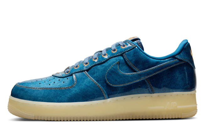 Nike Air Force 1 Low – Industrial Blue / Metallic Gold / Cream Ice