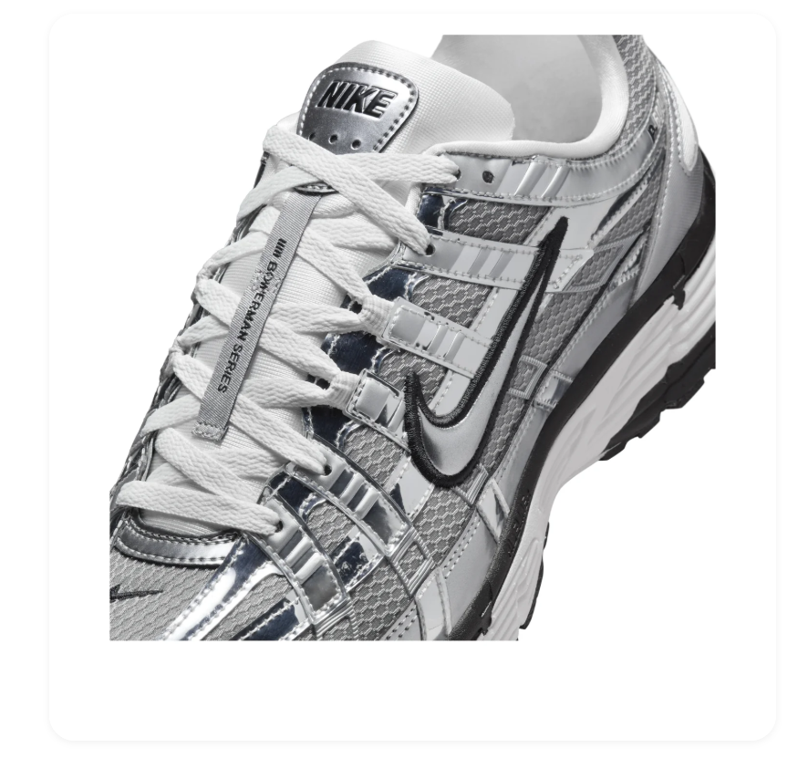 Nike P-6000 Metallic Silver Sneakers