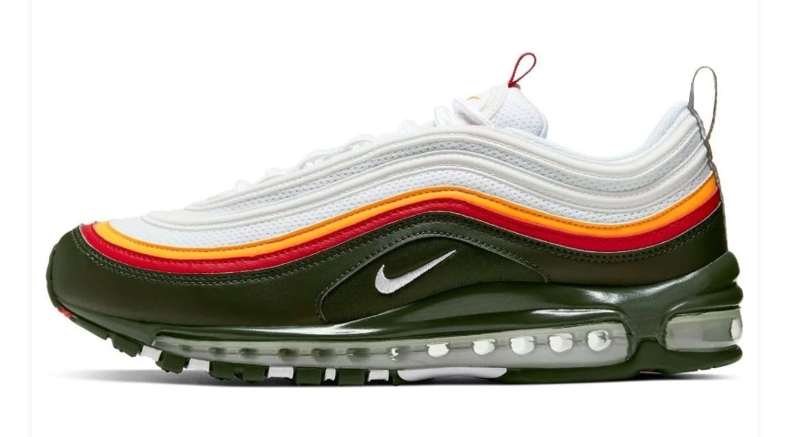 Nike Air Max 97 – Sequoia / University Gold / Team Orange / University Red