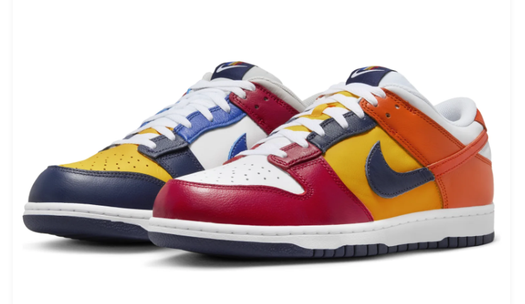 Nike Dunk Low – “What The” Multi-Color / White / Orange / Yellow / Red / Navy