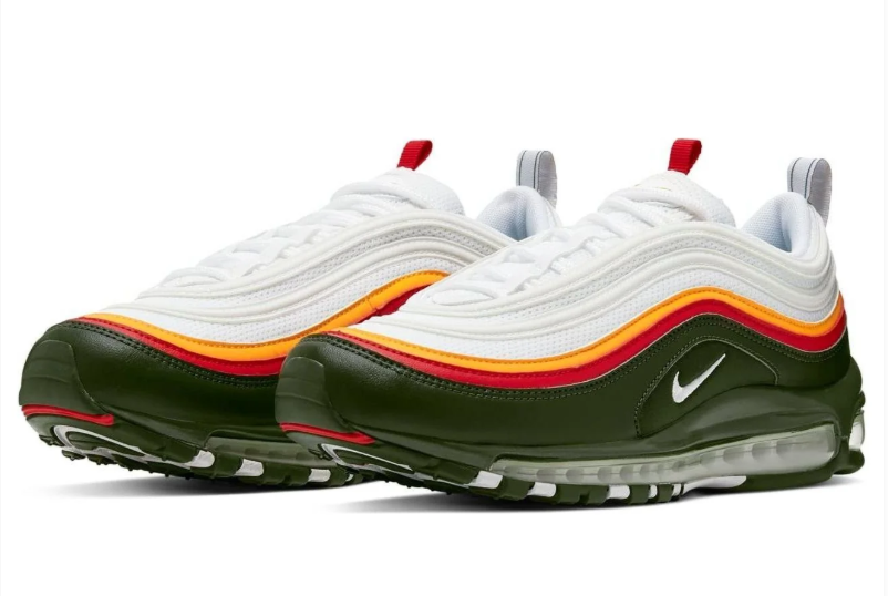 Nike Air Max 97 – Sequoia / University Gold / Team Orange / University Red