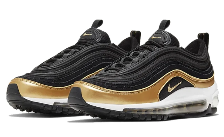 Nike Air Max 97 – Black / Metallic Gold / White