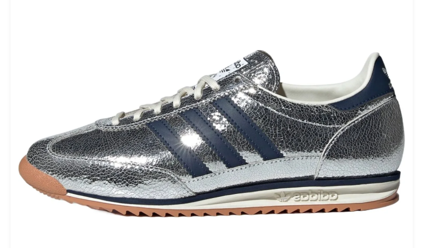 Adidas SL 72 OG – Silver Metallic Crinkle / Night Navy / Gum