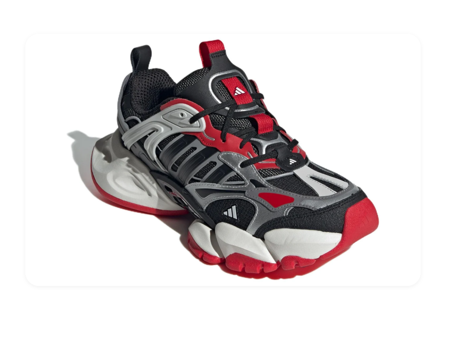 Adidas XLG Runner – Core Black / Silver Metallic / Vivid Red