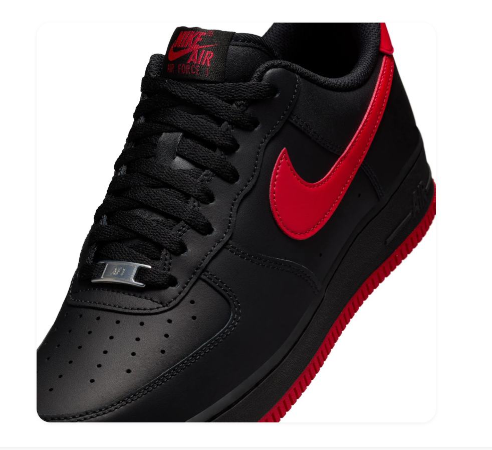 Nike Air Force 1 Low – Black / University Red