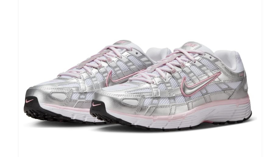 Nike P-6000 – White / Metallic Silver / Pink Foam