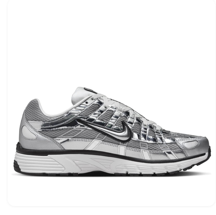 Nike P-6000 Metallic Silver Sneakers