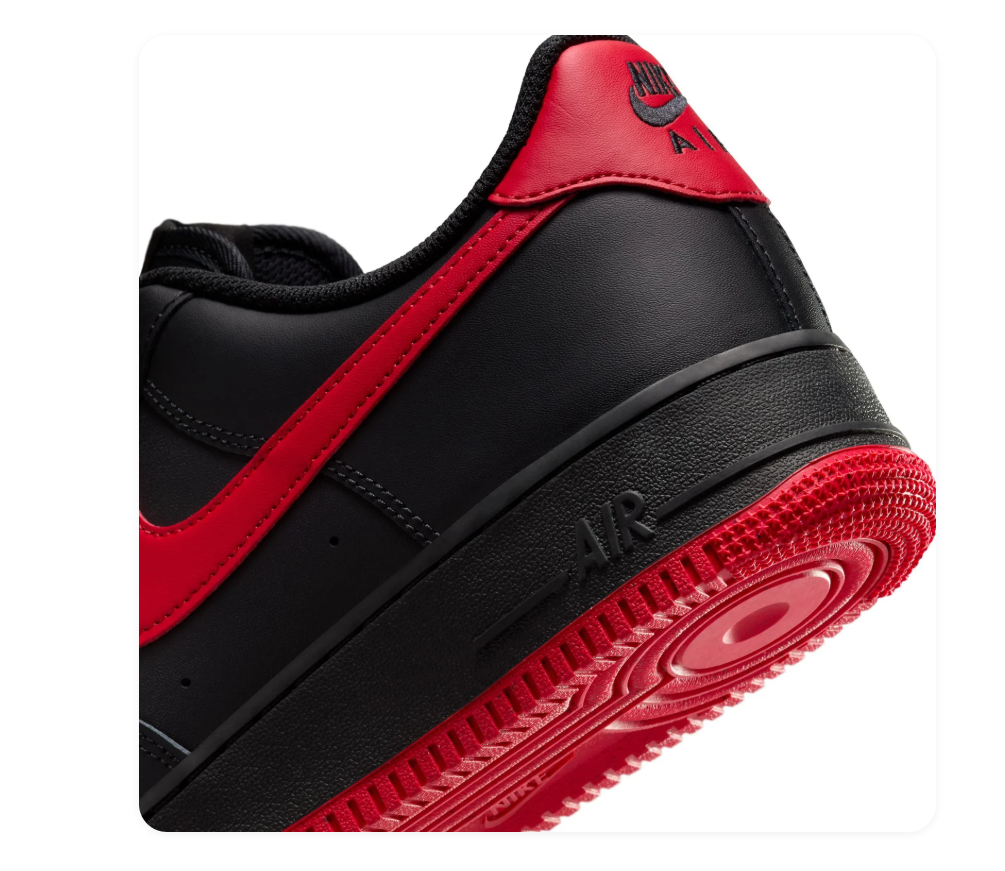 Nike Air Force 1 Low – Black / University Red
