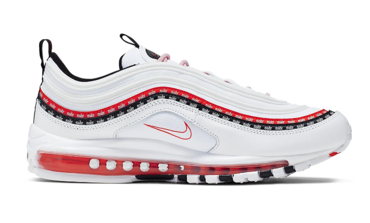 Nike Air Max 97 – White / University Red / Black “Tape Pack”