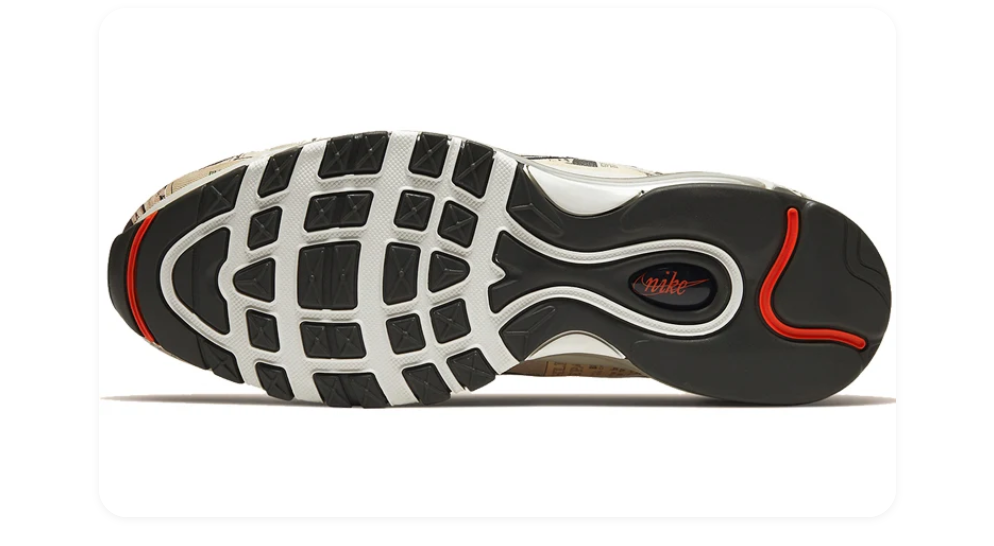 Nike Air Max 97 – Newspaper Print / Sail / Black / University Red
