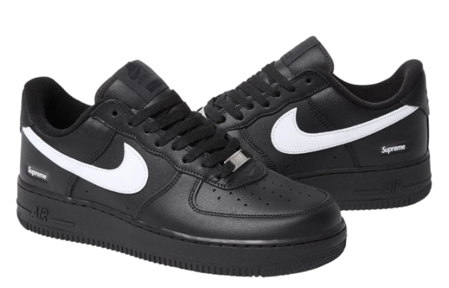 Nike Air Force 1 Low x Supreme – Black / White Swoosh