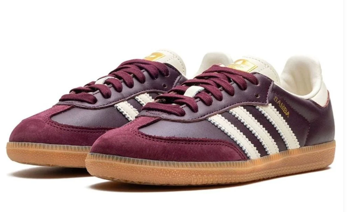 Adidas Samba OG – Dark Maroon / Cream White / Gum