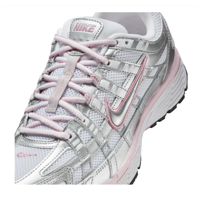 Nike P-6000 – White / Metallic Silver / Pink Foam